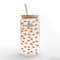 Hello Pumpkin Daisy Pattern 16oz. Glass Can Cup